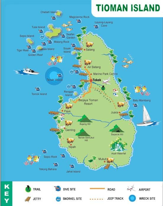 Tioman Island Map