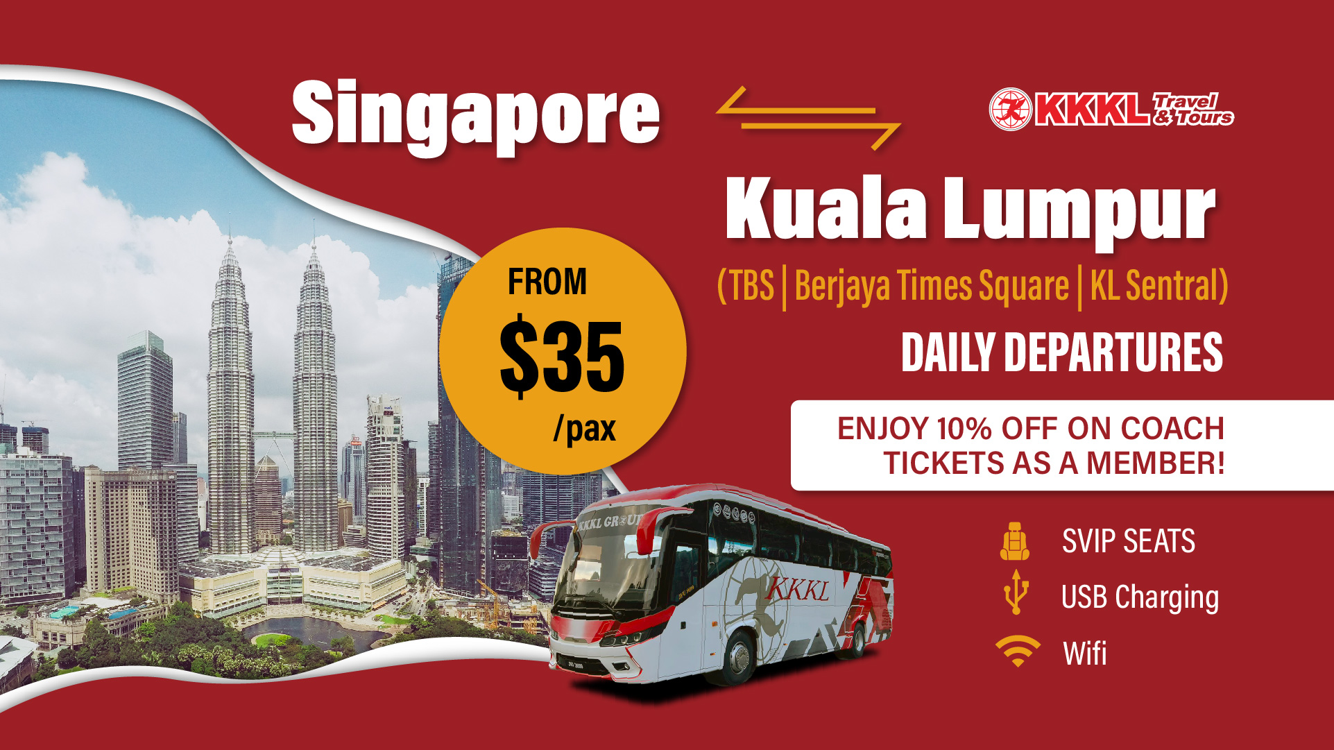 bus from singapore to kl